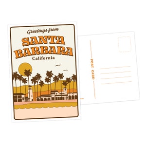 Salutations de Santa Barbara, Californie Carte postale