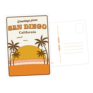 Salutations de San Diego, California Beach Carte postale