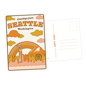 Carte postale Salutations de Seattle, Washington