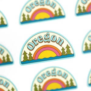 Retro Oregon Sticker | Eugene | Portland | Corvallis | PDX | PWN | Oregon Coast | Travel