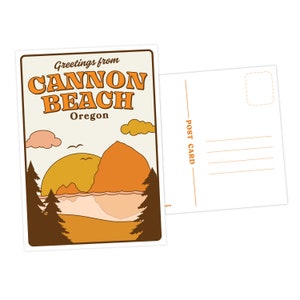 Salutations de Cannon Beach Sunset Postcard