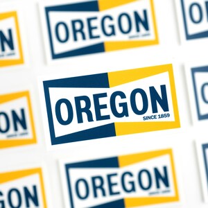 Oregon Retro Petro Badge Sticker | Pacific Northwest | Since 1859 | State Colors | Vinyl Sticker