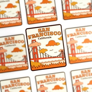 San Francisco, California Sticker | Bay Area | Golden Gate Bridge | City & Travel Sticker