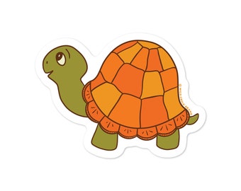 Little Myrtle Turtle Sticker | Retro Illustrated
