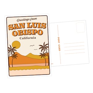 Salutations de San Luis Obispo, Carte postale de Californie