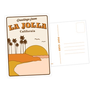 Carte postale Salutations de La Jolla, Californie