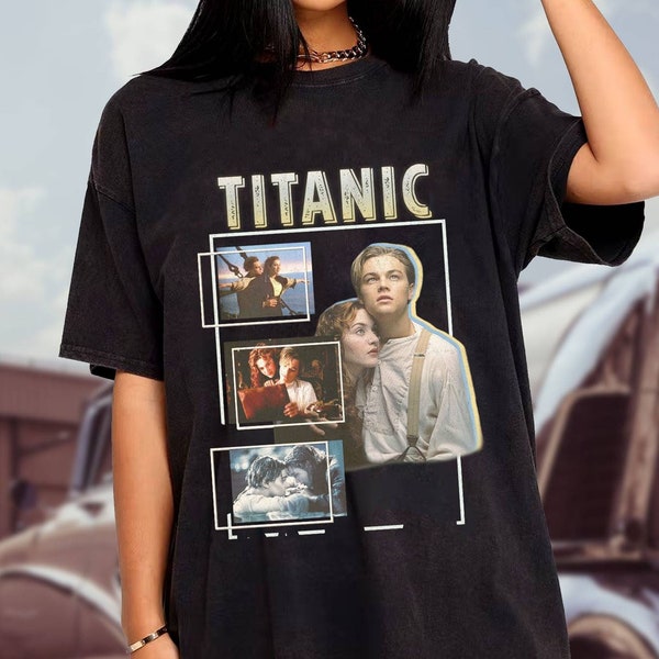 Titanic Shirt, Rose DeWitt Bukater and Jack Dawson, Romance Drama Movie Shirt