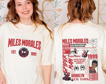 Vintage Miles Morales Spiderman Across The Spider-Verse Shirt, Miles Morales Shirt, Spiderman Superhero Shirt, Spiderman Birthday Shirt