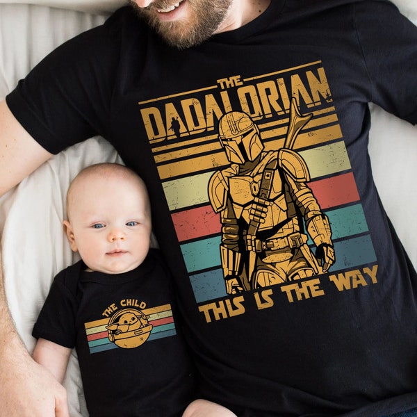 Dadalorian And Son Shirt, Starwars Dad, First Fathers Day, Dad and Baby Matching Shirts, Matching Shirt Father and Son, New Dad Gifts