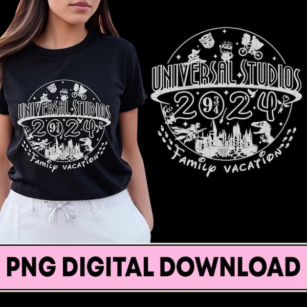 Vintage Universal Studios Png, Universal Studios Family Vacation 2024, Universal Studios Trip, Matching Family Vacation, Digital Download