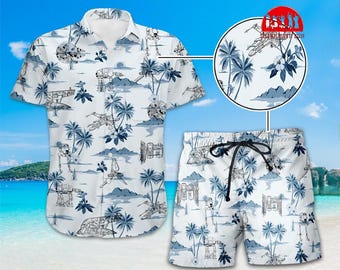 Tropical Starwars Hawaiian Shirt, Epic Starwars Button Up Shirt, Unique Starwars Jedi Hawaii Shirt, Summer Beach Vacation Family Outfits
