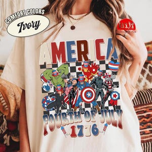 Avengers 4th of July Shirt, Disneyland Happy 4th of July Shirt, Iron Man Spiderman Patriotic Tee, Independence Day Tee, Memorial Day image 3