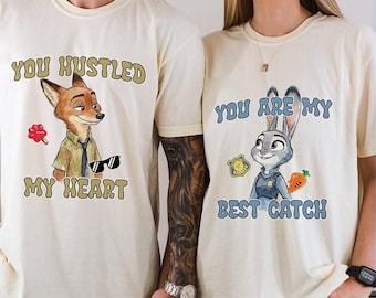 Disneyland Zootopia 2 Judy Hopps And Nick Wilde Shirt, Cute Fox & Bunny Couple Valentine Day Tee, Funny Couple Matching Trip Outfits 2026