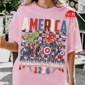 Avengers 4th of July Shirt, Disneyland Happy 4th of July Shirt, Iron Man Spiderman Patriotic Tee, Independence Day Tee, Memorial Day image 5
