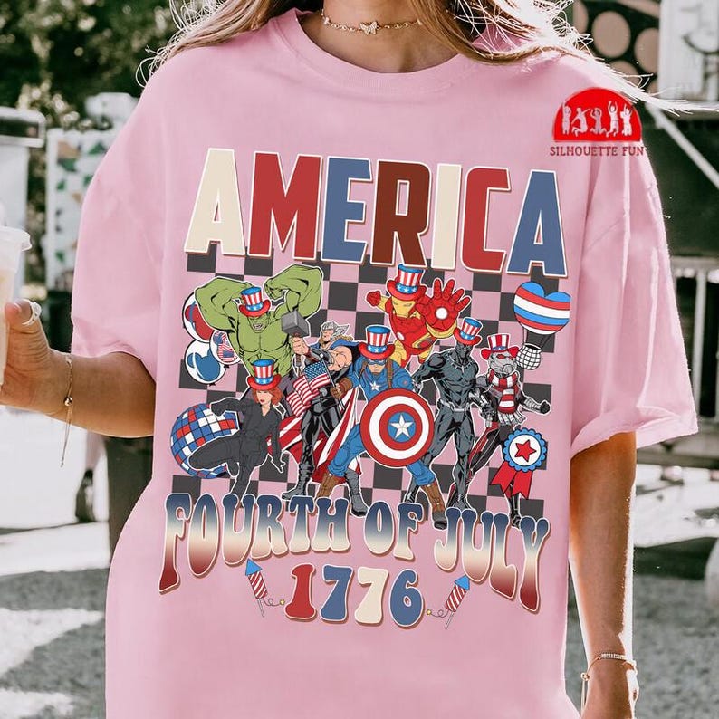 Avengers 4th of July Shirt, Disneyland Happy 4th of July Shirt, Iron Man Spiderman Patriotic Tee, Independence Day Tee, Memorial Day image 5