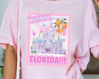 Disneyland I Need To Forget So Take Me To Florida Shirt, Disneyland Castle Shirt, Disneyland Vacation Shirt, Walt Disneyworld, Magic Kingdom