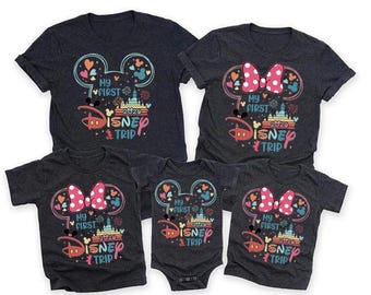 Custom My First Disneyland Trip 2026 Comfort Colors Shirt, Mickey Minnie Mouse Couple Matching Shirt, Family Trip 2026, Family Vacation 2026