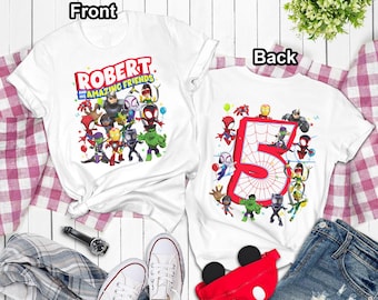 Custom Spidey Birthday Shirt, Spidey and His Amazing Friends Birthday Shirt, Spidey T-shirt, Toddler Birthday Tee, Superhero Birthday Shirt