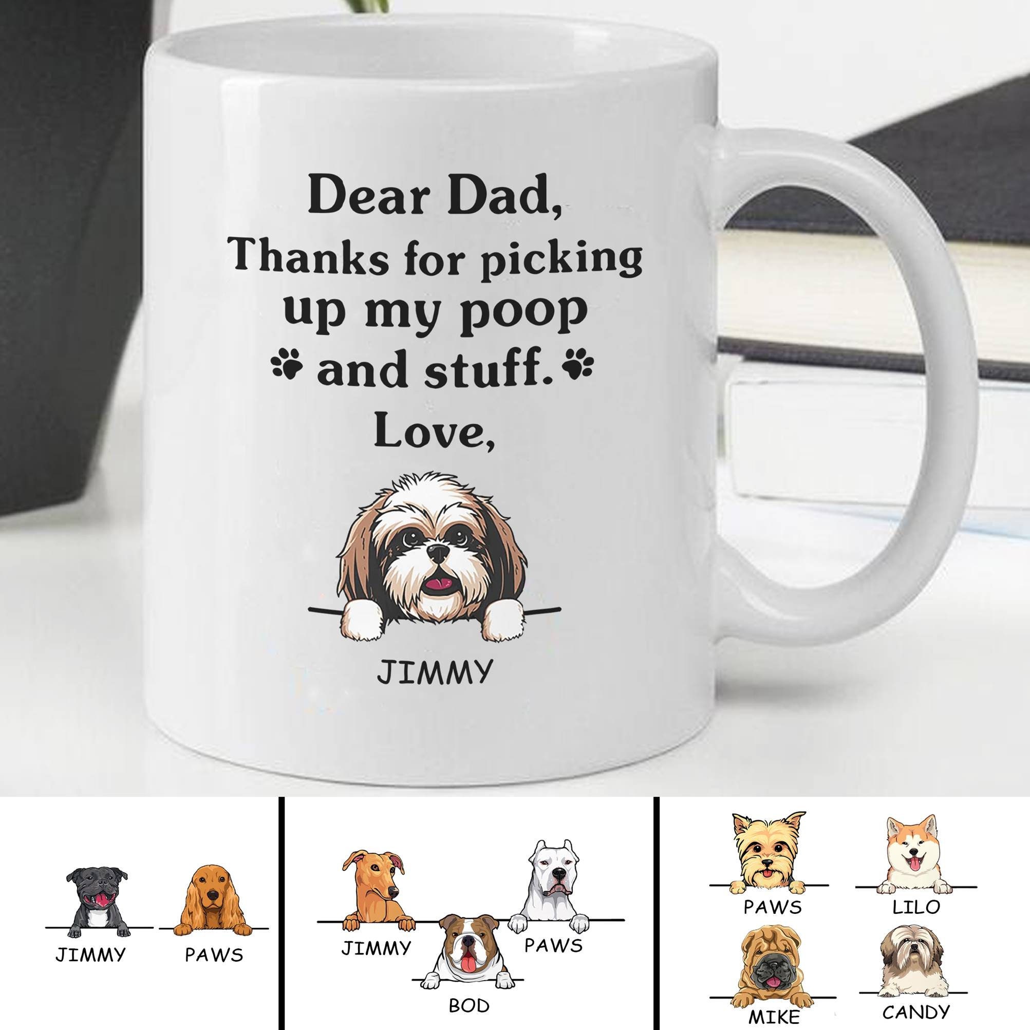 Cute Puppy Yankees Hat Mug, That's My Dog Coffee Cup