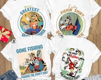 Goofy and Max The Perfect Cast Shirt, Disneyland A Goofy Movie Fishing Tee, A Guide To Fishing Goofy Way T-shirt, Father's Day Gift