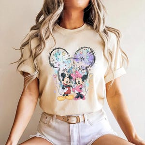 Mickey Minnie Happiest Place On Earth Shirt, Disneyland Castle Shirt, Disneyland Couple Shirt, Magical Castle Shirt, WDW Family Trip Shirt image 3