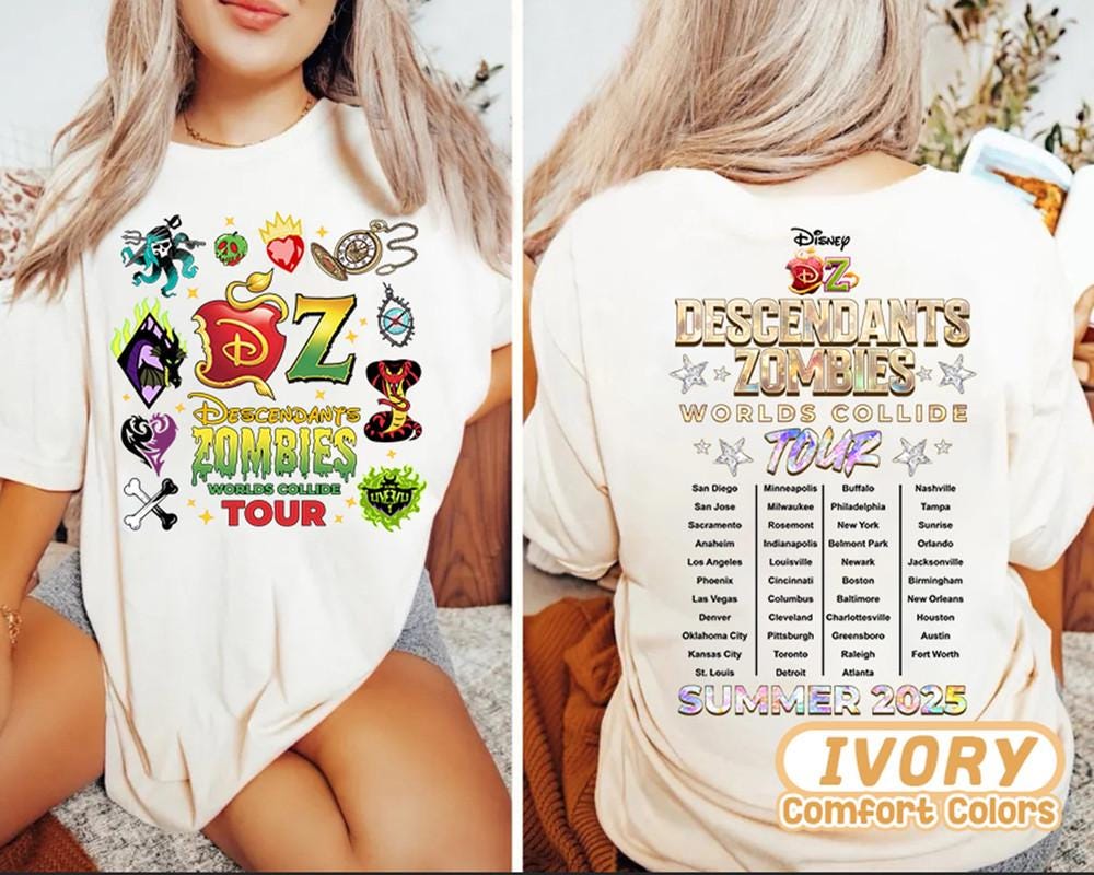 Descendants Zombies World Tour Comfort Shirt, Disneyland Zombies 4 Girls Shirt, Epcot Summer Music Festival, Disneyland Trip Shirt Wintertee Way