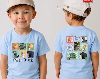 Trash Truck Comfort Colors Shirt, Trash Truck Birthday Matching, Trash Truck Family Trip, Cartoon Shirt, Trash Truck Birthday Gift