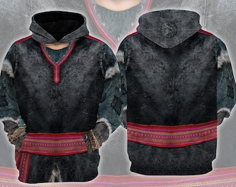Kristoff Frozen 3D Full Over Print Hoodie, Disneyland Frozen Cosplay Shirt, Disneyland Halloween Costume Party, Halloween Costume Hoodie