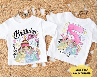 Comfort Colors® Birthday Princess Shirt, Disneyland Princess Birthday Shirt, Family Birthday Shirt, Custom Princess Shirt, Girls Trip Shirt