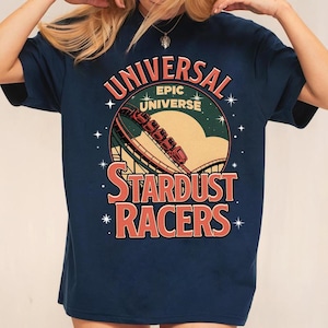 Comfort Colors® Universal Epic Universe StarDust Racers Shirt, Vintage Epic Universe Shirt, Retro Theme Park Tee, Family Vacation Shirts image 1