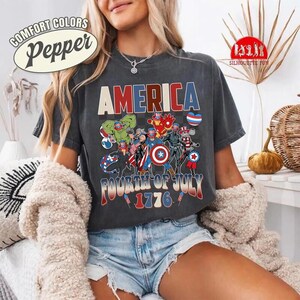 Avengers 4th of July Shirt, Disneyland Happy 4th of July Shirt, Iron Man Spiderman Patriotic Tee, Independence Day Tee, Memorial Day image 2