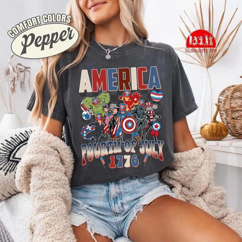 Avengers 4th of July Shirt, Disneyland Happy 4th of July Shirt, Iron Man Spiderman Patriotic Tee, Independence Day Tee, Memorial Day image 2