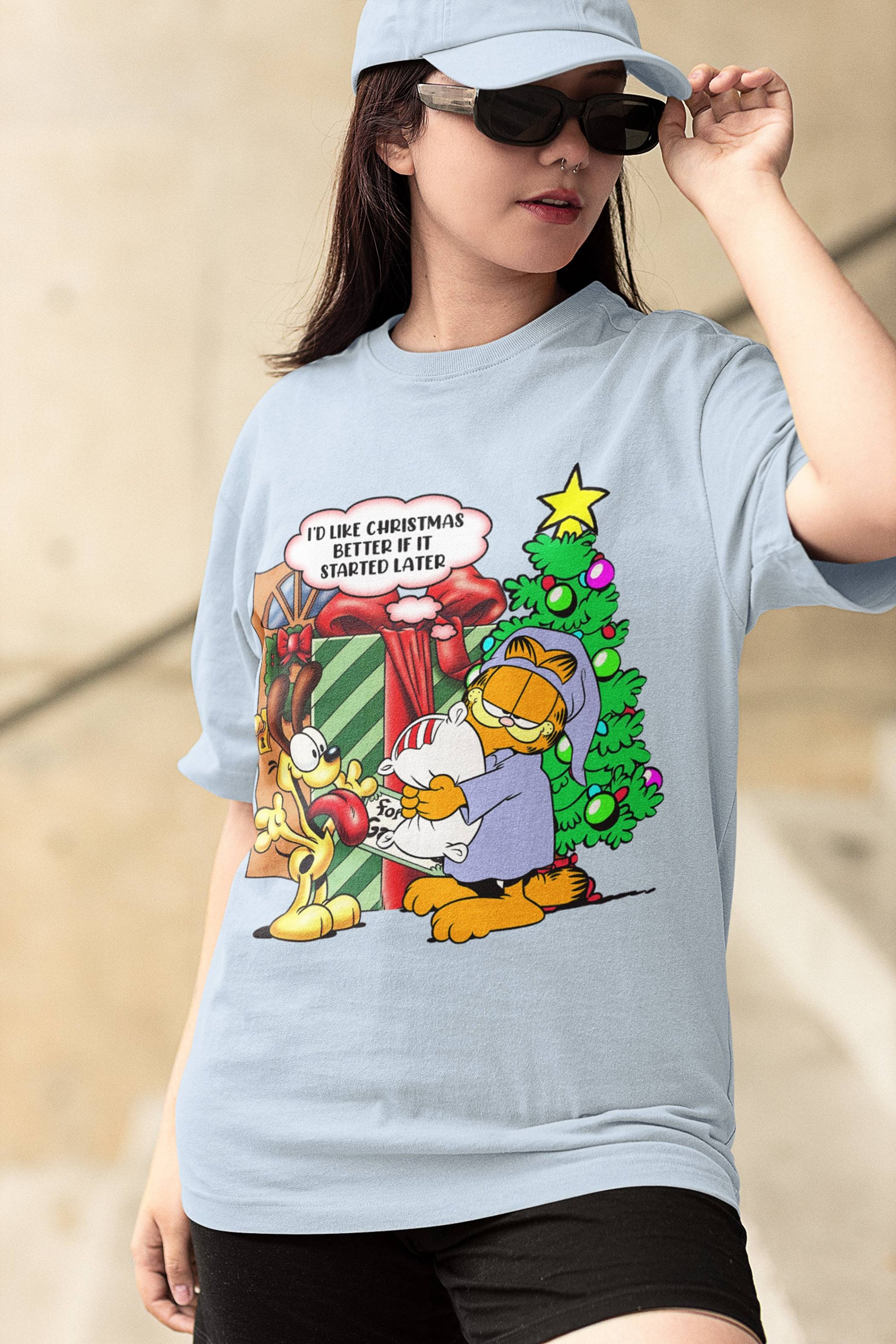 Garfield the Cat Shirt Have A Holly Jolly Christmas Shirt 