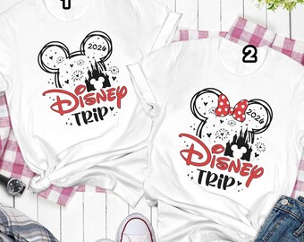 DisneyTrip 2026 Shirts, Disneyworld Shirts, Disneyland Vacation T-shirt, Disneyland Couple Shirt, Disneyland Castle, Family Trip 2026 Shirts