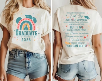 Graduate From The Tassel To The Castle Shirt, Graduation 2026 Family Shirt, Disneyland Graduation Tee, Disneyland Castle Graduation Tee