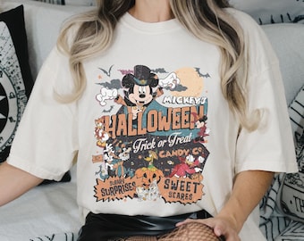 Vintage Mickey And Friends Halloween Shirt, Happy Halloween Shirt, Disneyland Spooky Shirt, Trick Or Treat, Mickey's Not So Scary Party