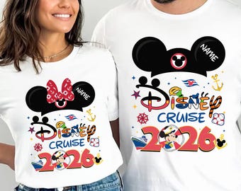 Custom Disneyland Cruise 2026 Shirt, Disneyland Cruise Family Shirts, Disneyland Cruise Squad Shirt, Minnie Mickey Family Cruise Shirt