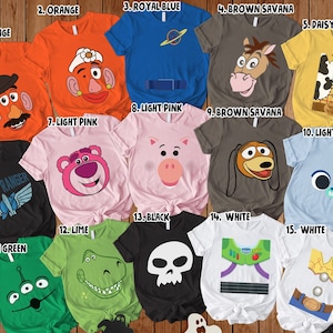 Toy Story Costume Halloween Group Shirt, Woody Buzz Lightyear Jessie Tomato Head Costume Shirt, Family Halloween, Halloween Party Shirt