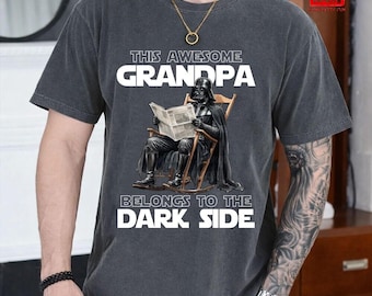 Camiseta de Darth Vader de Star Wars, Abuelo genial del lado oscuro, Regalo divertido para abuelo, Idea para el Día del Padre 2026, Camiseta con estampado de mecedora