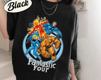 Fantastic Four Hero Poses Group Shot Poster Shirt, Disneyland Fantastic Four Shirt, MCU Studio Superhero T-shirt, Reed Richards Sweatshirt