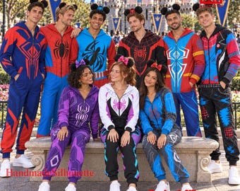 Spidey And His Amazing Friends Halloween Costume Jumpsuit Family Group Matching, Spiderman Ghost Spider Superhero Halloween Cosplay Costume