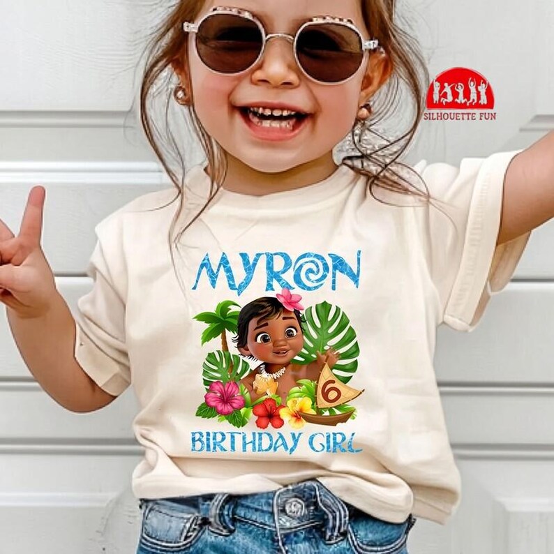 Disneyland Moana Birthday Family Shirts, Custom Birthday Princess Moana Tees, Disneyland Birthday Girl Sweatshirt, Family Birthday Shirt image 3