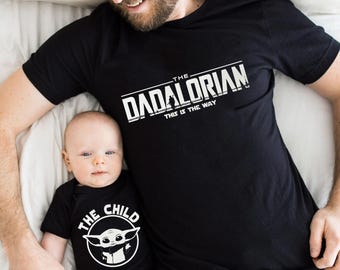 Dadalorian And Son Shirt, Starwars Dad, First Fathers Day, Dad and Baby Matching Shirts, Matching Shirt Father and Son, Fathers Day Gift