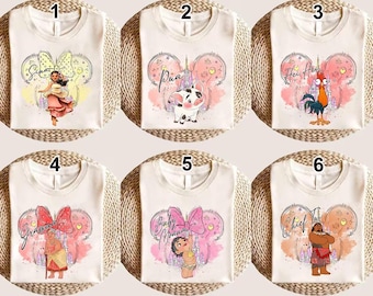Princess Moana Characters Matching Shirts, Disneyland Maui Hei Hei Pua Shirt, Disneyland Trip Tee, Moana Princess Shirt, Disneyworld Castle