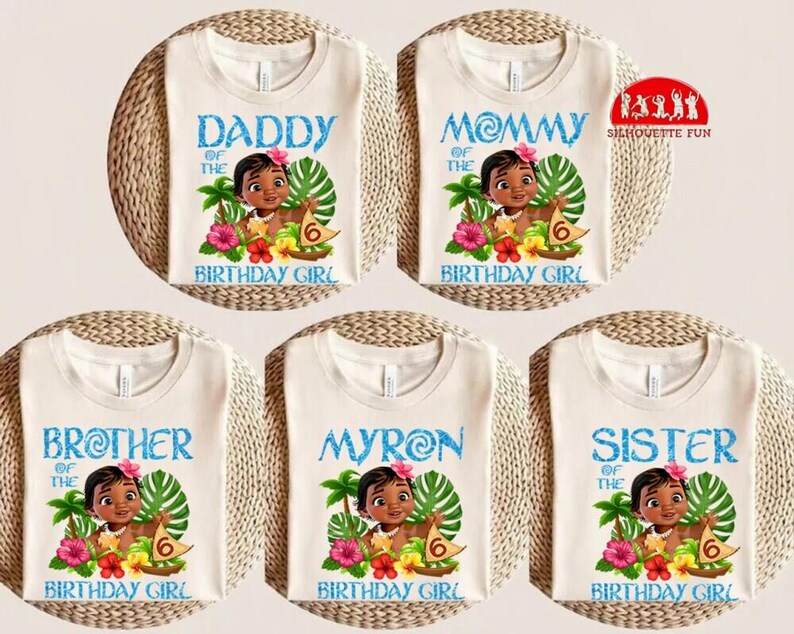 Disneyland Moana Birthday Family Shirts, Custom Birthday Princess Moana Tees, Disneyland Birthday Girl Sweatshirt, Family Birthday Shirt image 1