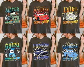 Comfort Colors® Cars Movie Character Halloween Shirt, Cars Halloween Shirt, Disneyland Halloween, Halloween Party, Disneyland Halloween Trip