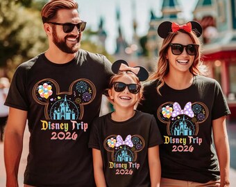 Comfort Colors Custom DisneyTrip 2026 Shirts, 2026 Disneyland Family Matching Shirts, Disneyland Mickey Minnie Couple Shirts, Magic Kingdom