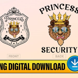 Princess Security Png, Disneyland Beauty And The Beast Png, Daddy Daughter Matching Png, Father's Day Gifts, New Dad Png, Digital Download