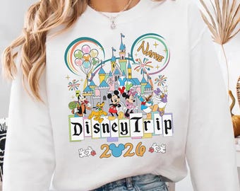 Personalized Family Disneyland Trip 2026 Matching Shirt, Custom Disneyland Family Vacation Shirt, Family Matching Trip Tee, DisneyTrip 2026