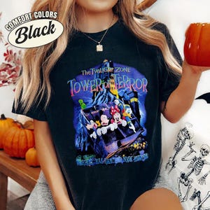 Comfort Colors® The Twilight Zone Tower Of Terror Shirt, Tower Of Terror Ride Shirt, Mickey Not So Scary Shirt, Mickey And Friends Halloween